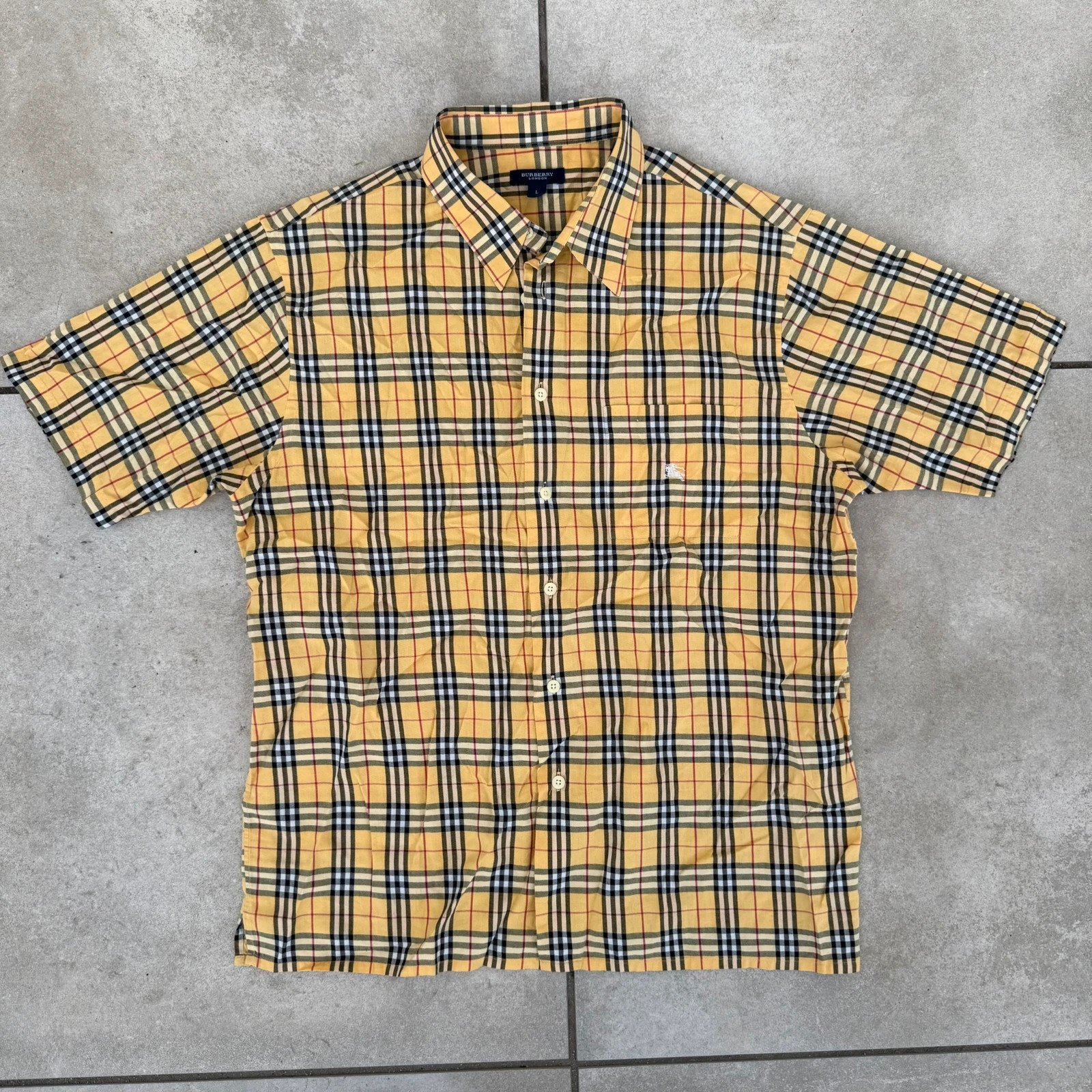 Burberry Koszula w Krate Meska Vintage 90s Zapinana Nova Check