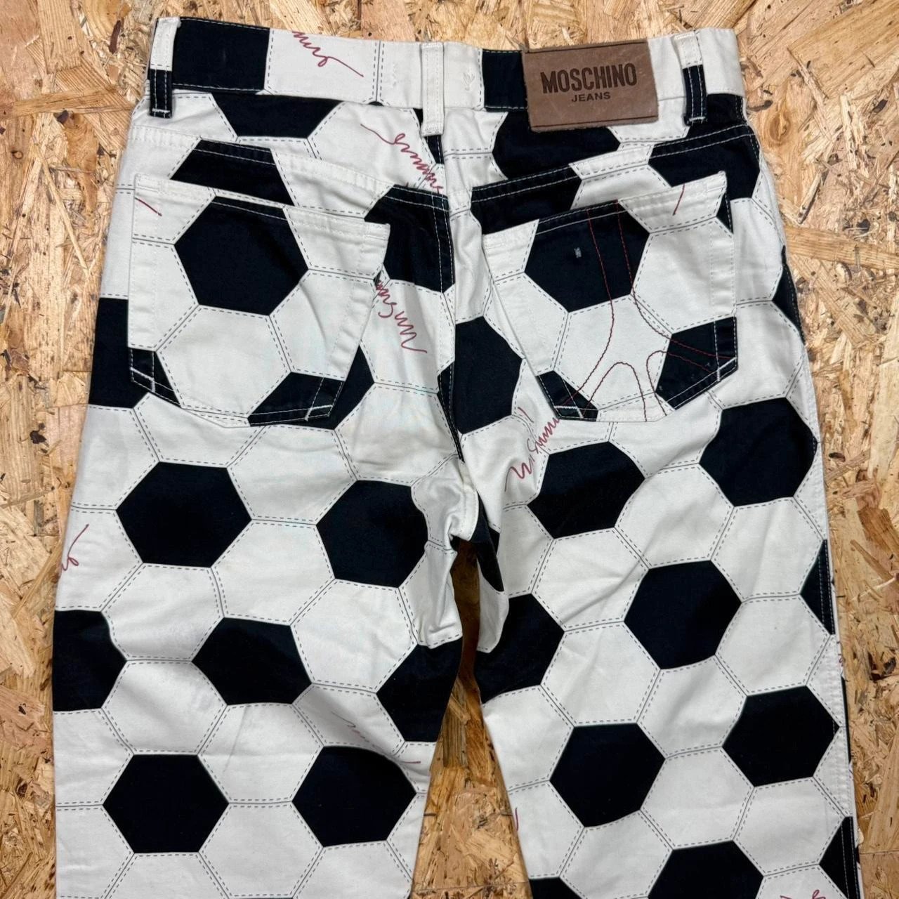 Moschino Football Balls Vintage Bottoms Trousers Jeans