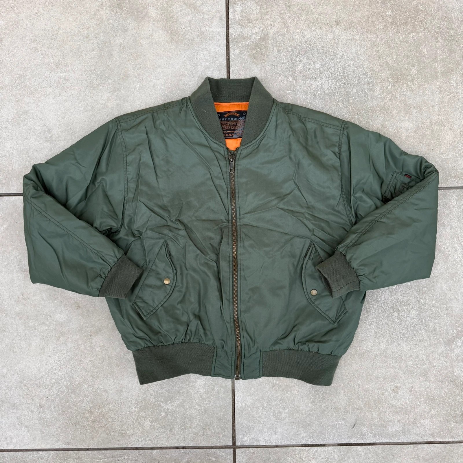 Kurtka Bomberka Vintage 90s Alpha b3 Style Zielona Dwustronna Military