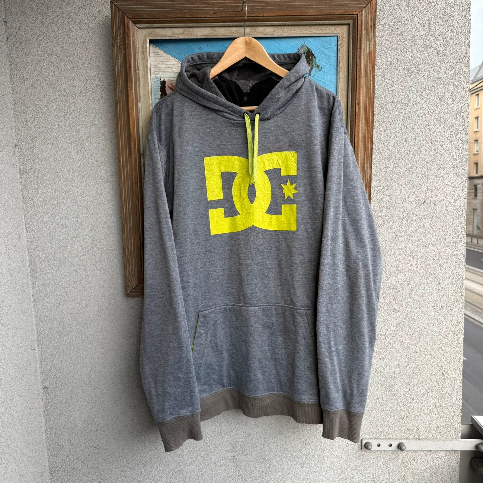 DC Usa Skate Bluza Vintage 90s Szara Zielona Opium
