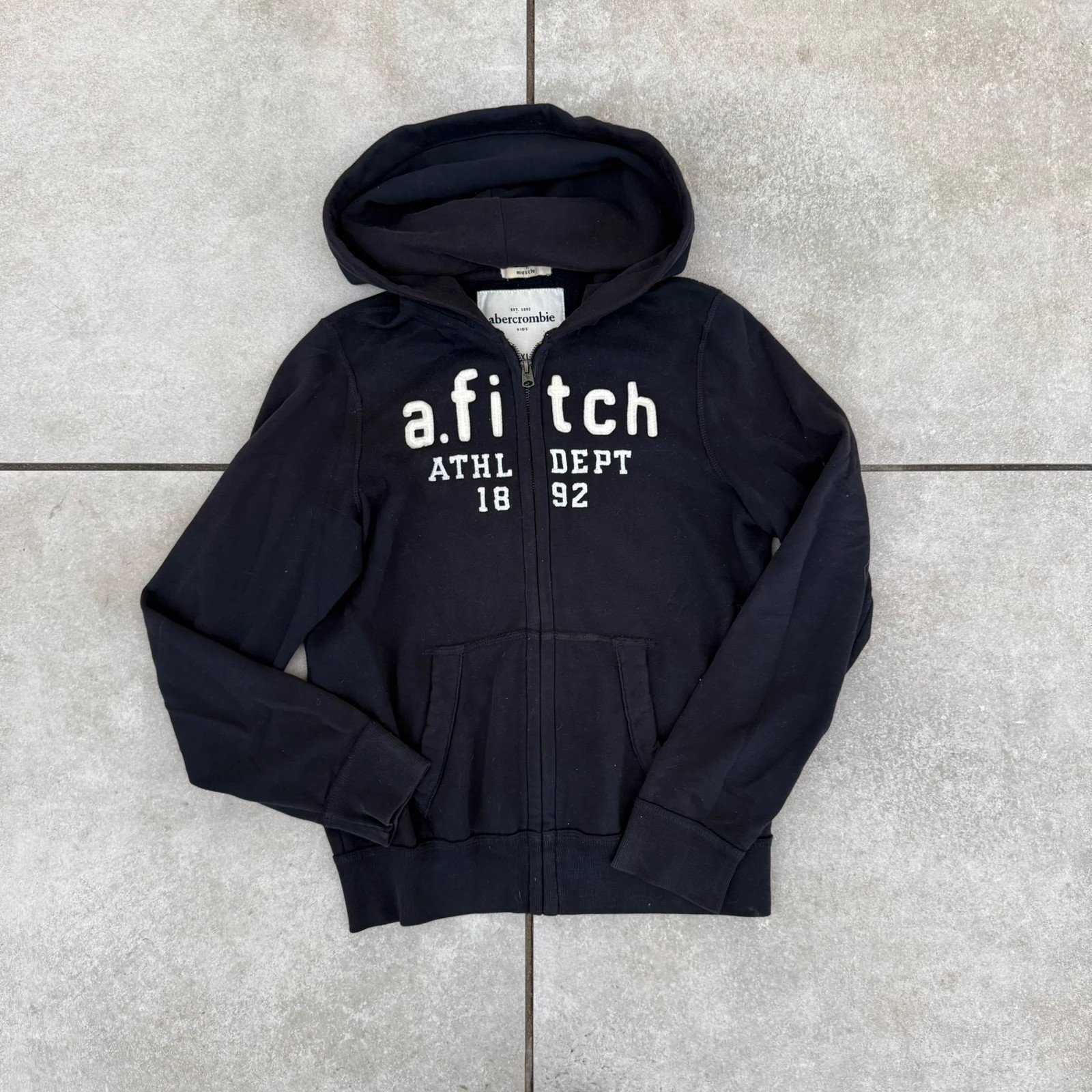 Abercrombie and fitch bluza zapinana y2k damska granatowa