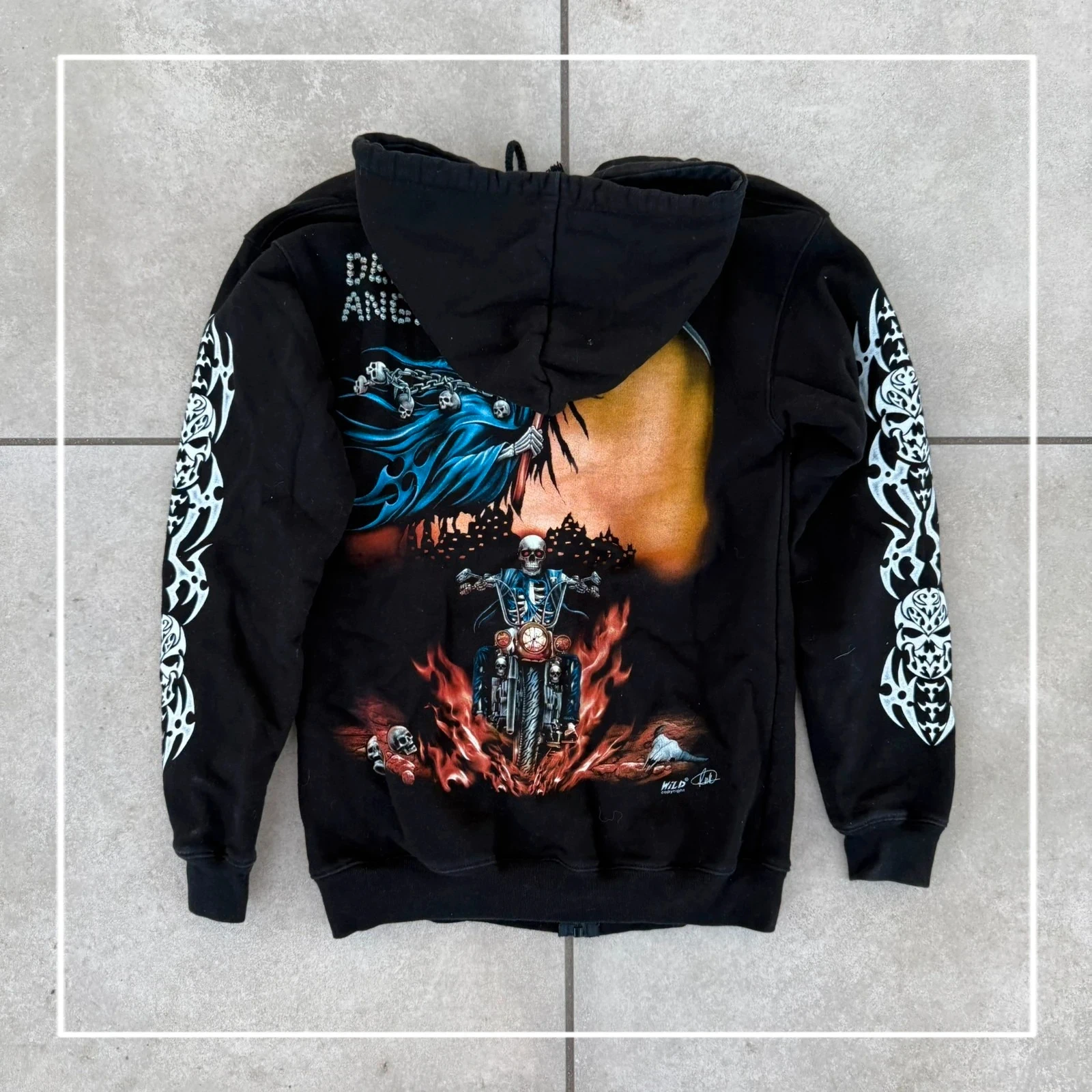 Bluza Vintage Angel of Death Opium Black Zip Up