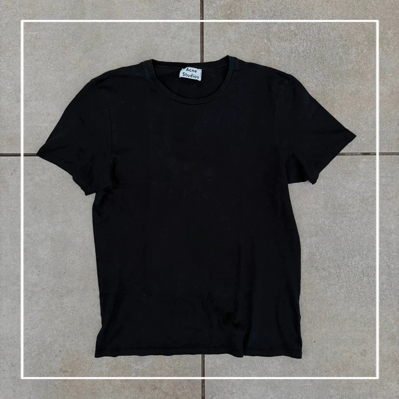 Acne Studios Koszulka Czarna Basic Blank