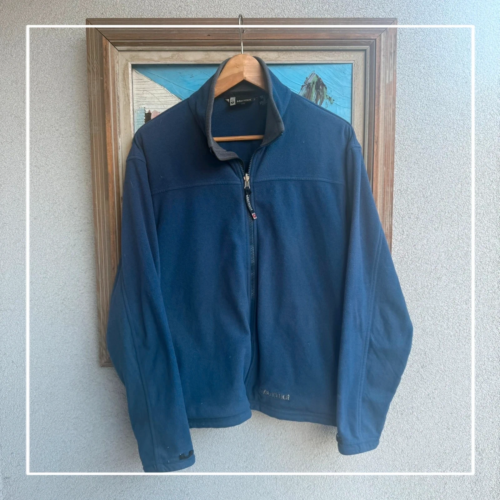 Marmot Bluza Damska Polarowa Vintage Niebieska Granatowa