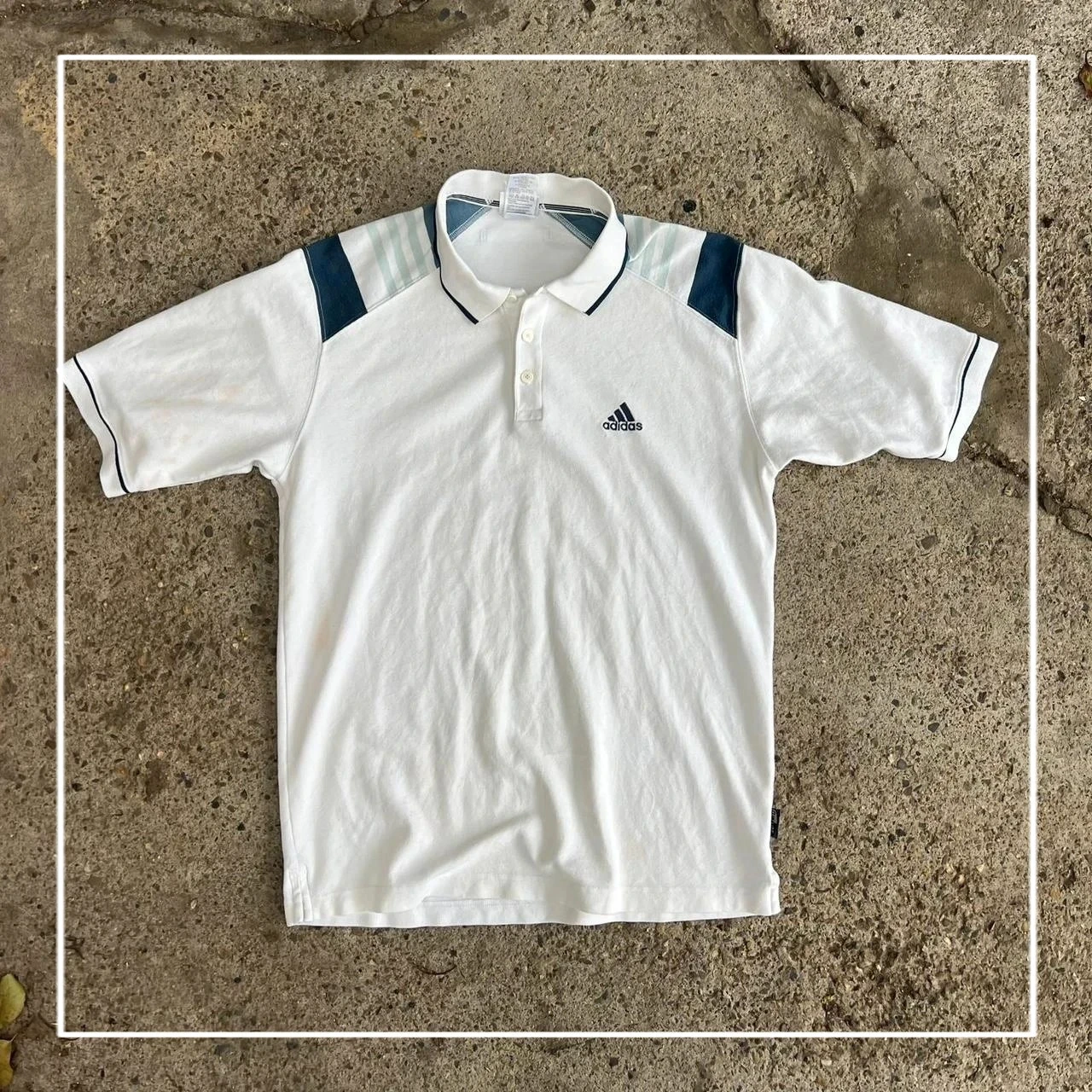90s Vintage Adidas ATP Tennis Art Polo Shirt :)