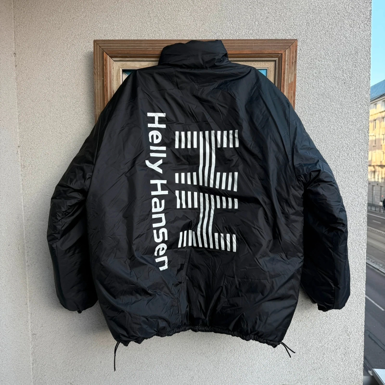 Helly Hansen Kurtka Dwustronna Puchowa Zimowa Czarna Biala Vintage