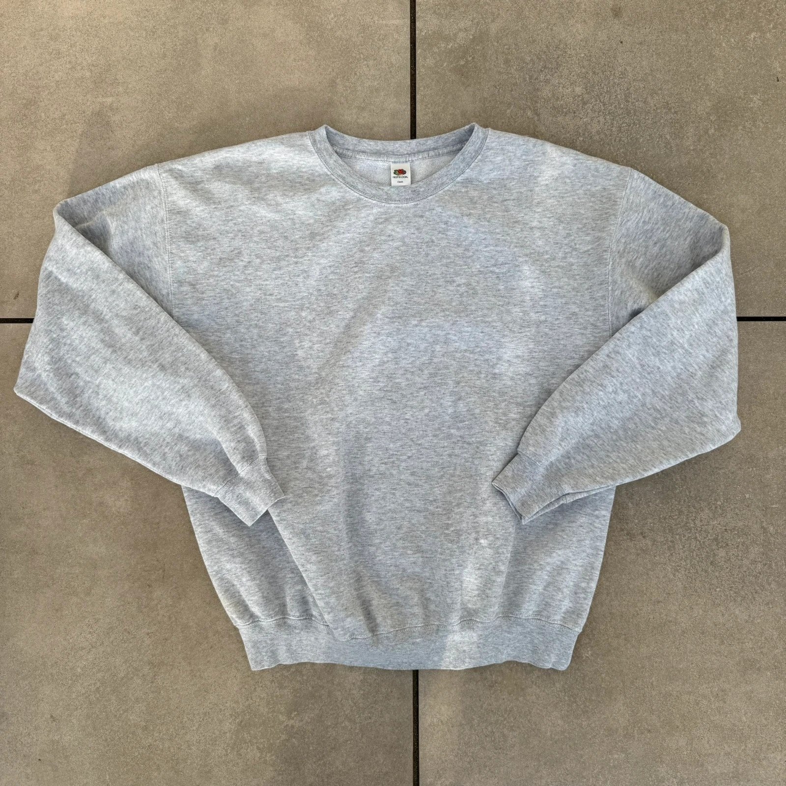 FOTL Bluza Blank Crewneck Oversize Szary Basic Boxy