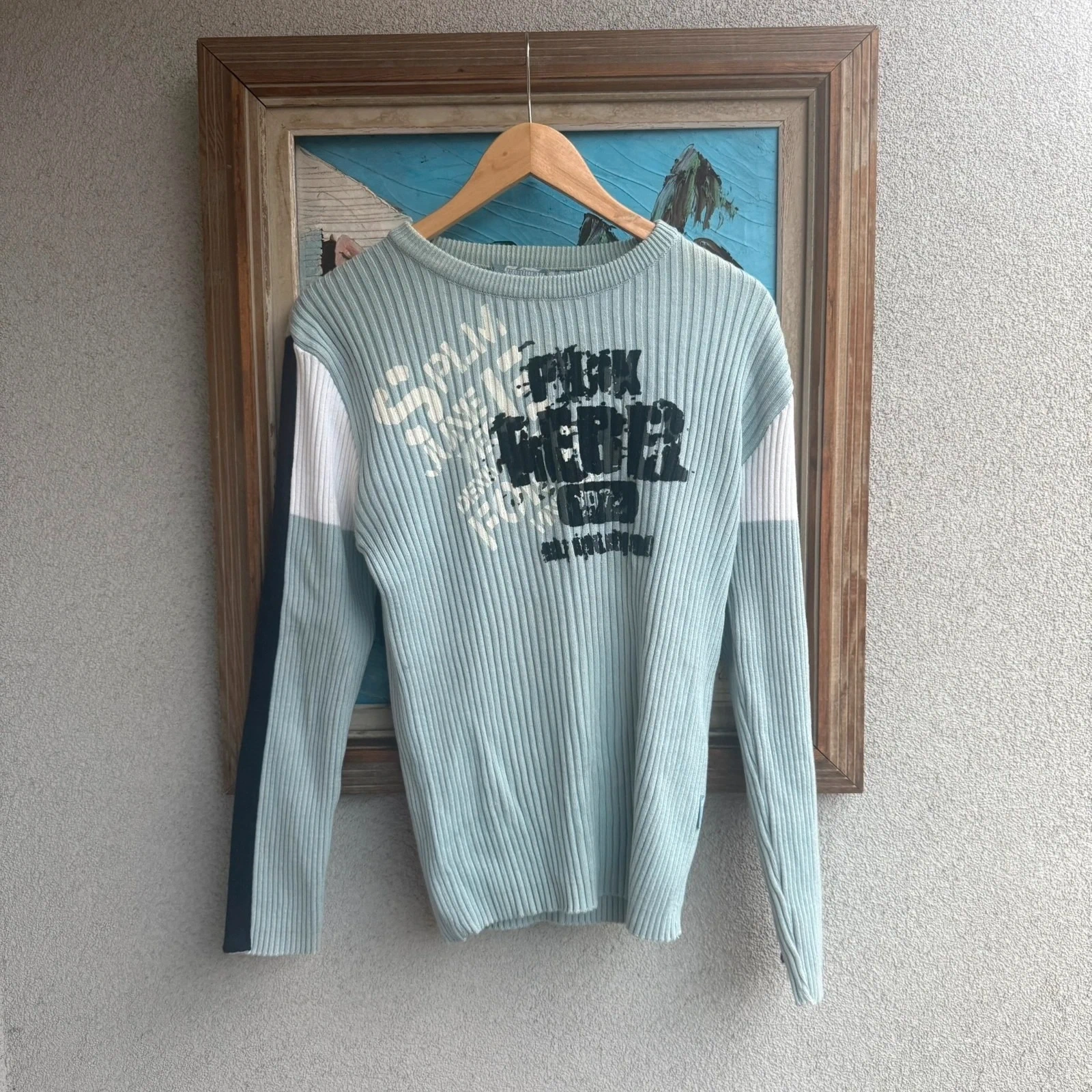 Sweter Vintage Opium Affilaction Niebieski 2000s