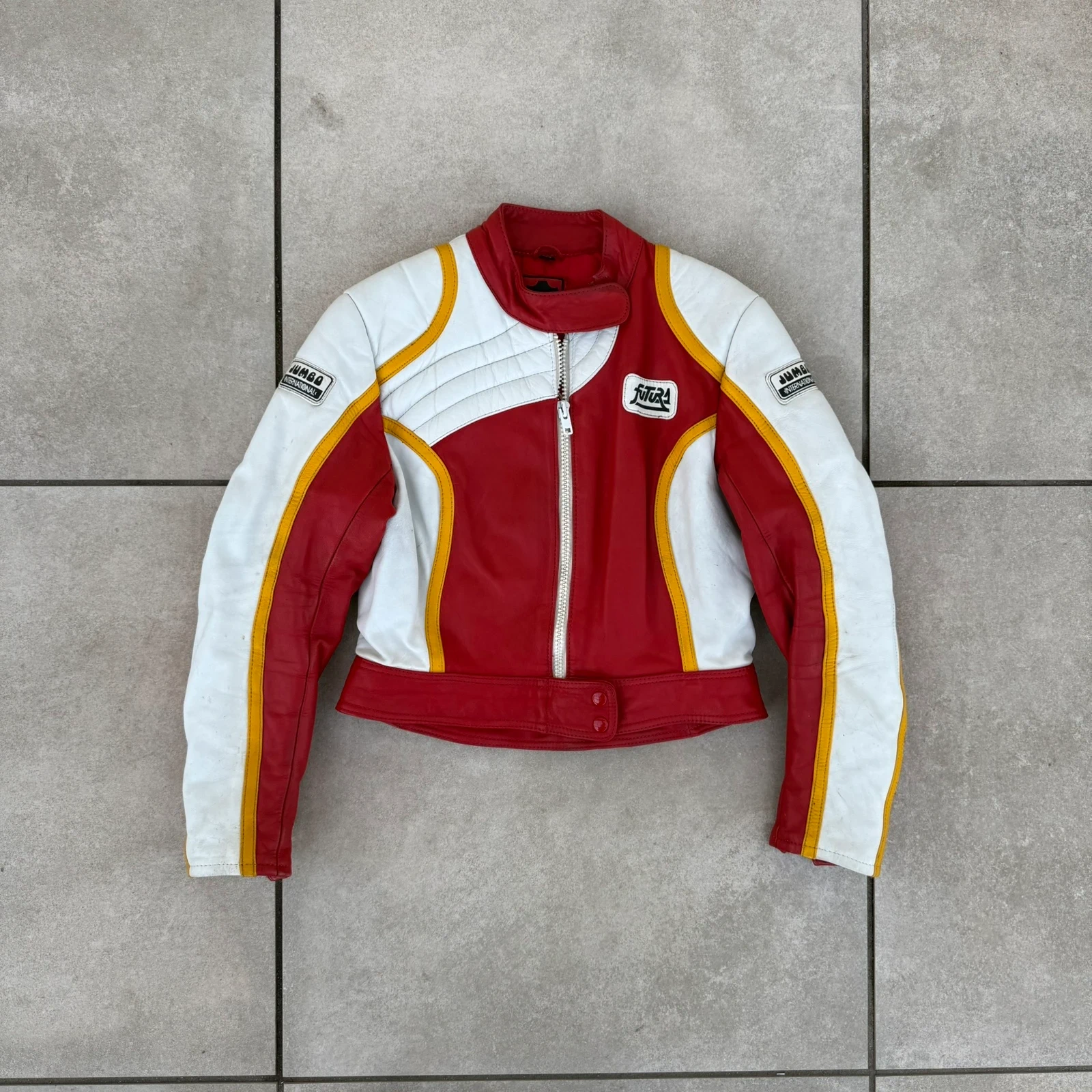 Kurtka Skorzana Cropped na Motor Kolorowa Skora