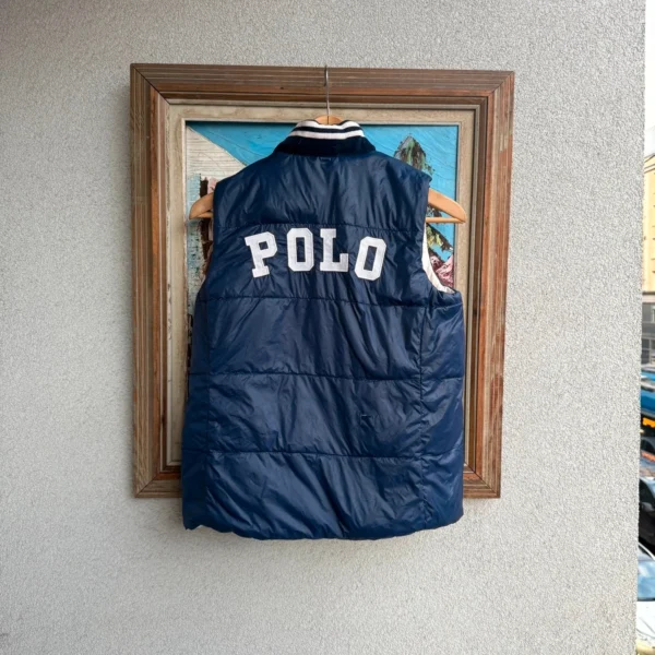 :) Polo ralph Lauren Kurtka Niebieska Kamizelka Czarna