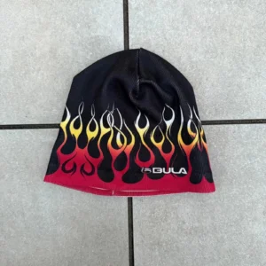 :) Czapka w plomienie Zimowa Polartec y2k vintage :)