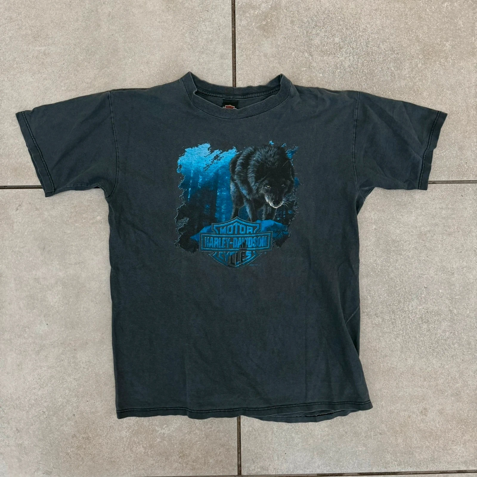 :) Harley davidson Koszulka Szara Czarna Vintage 90 Motorsport