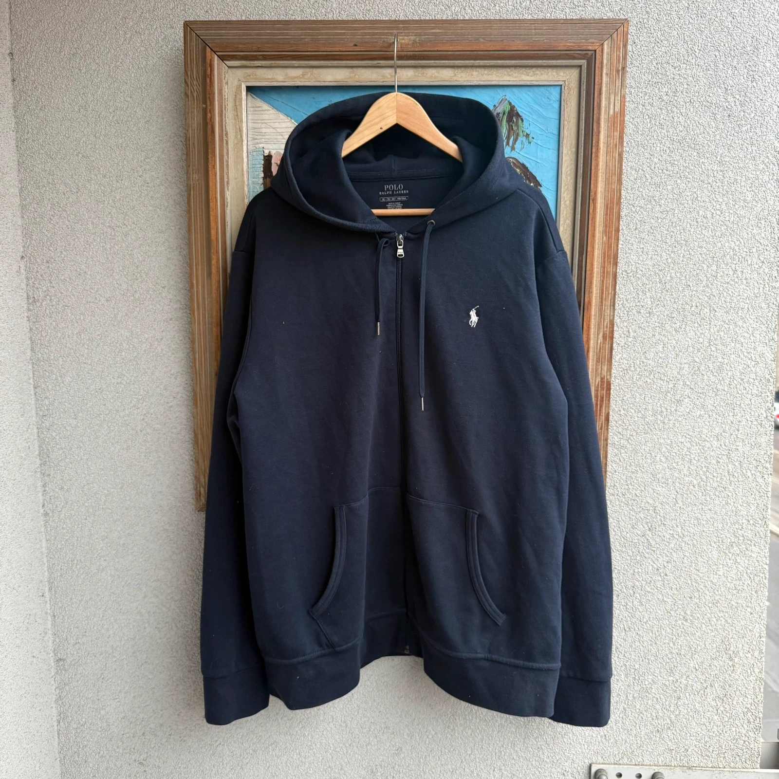 Ralph Lauren Bluza Granatowa z Kapturem Zapinana