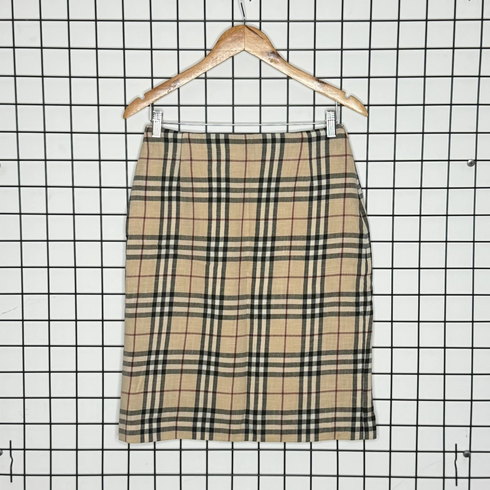 Burberry Krotka Spodnica w Krate Nova Check 2000s