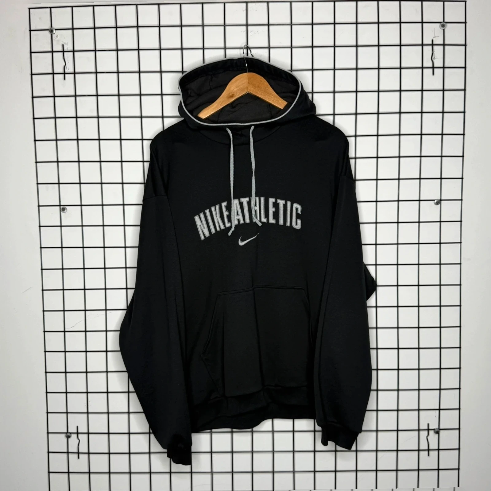 Nike Athletic Bluza z kapturem Granatowa Czarna Hoodie Vintage 2000s