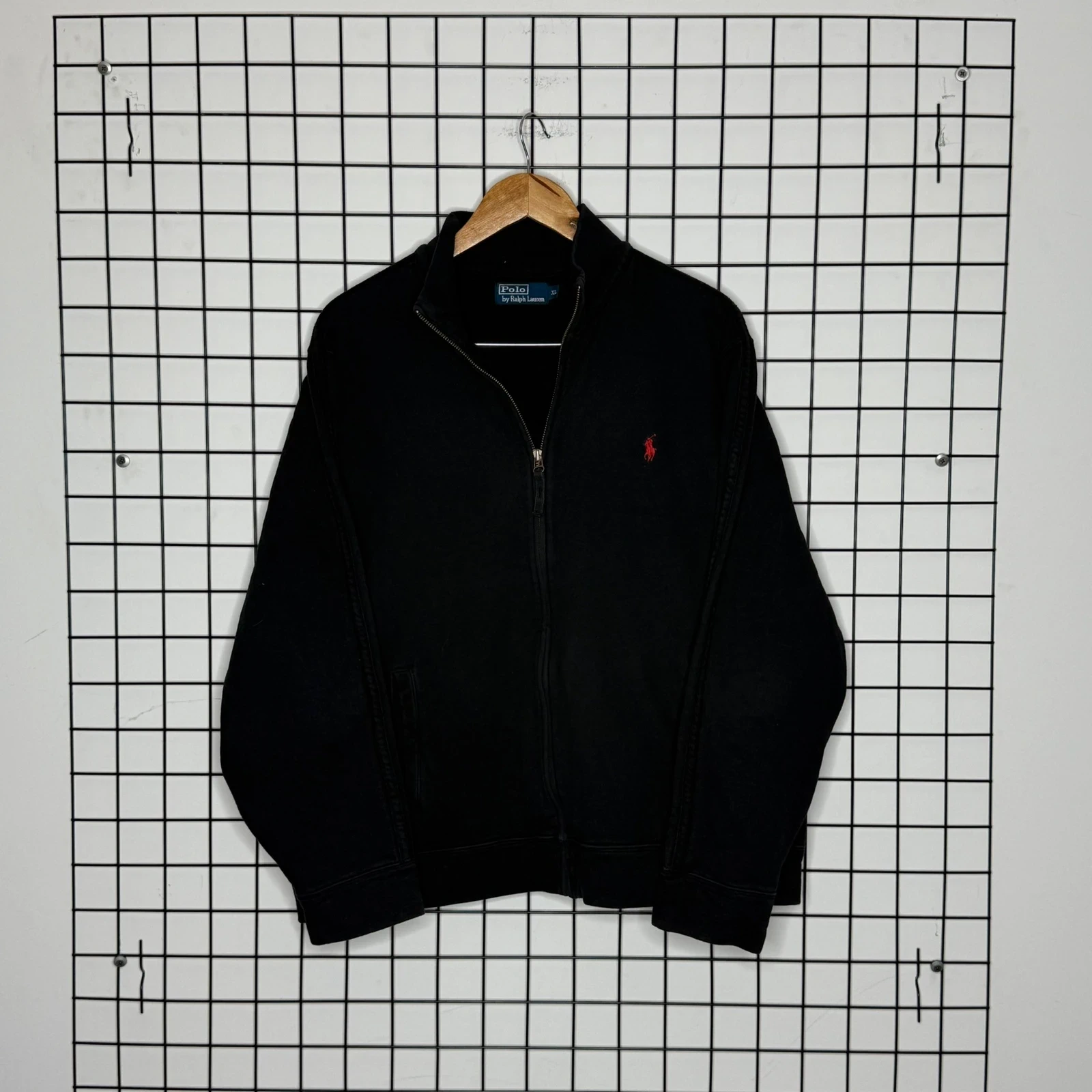 Ralph Lauren Bluza Zapinana Czarna z Haftem Vintage