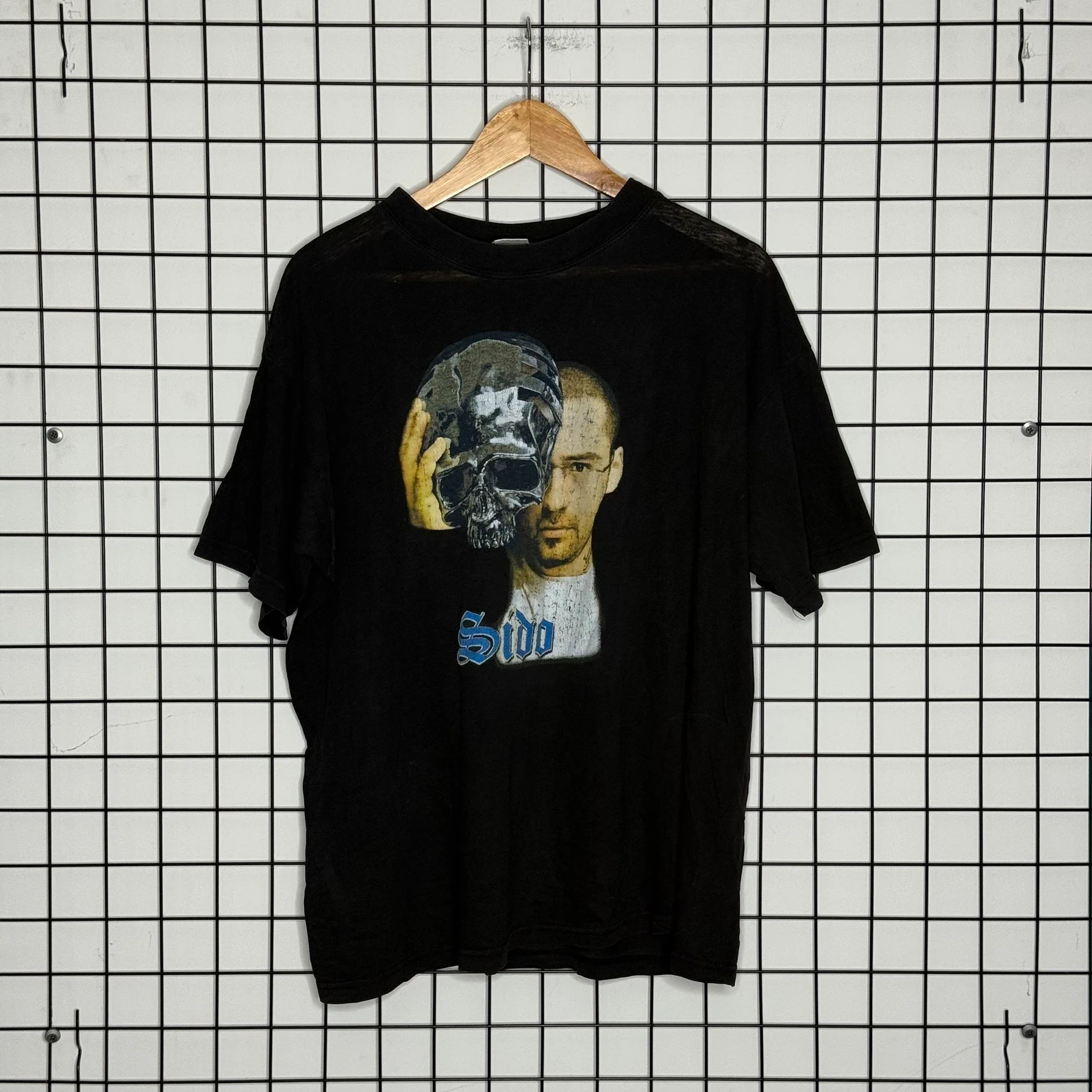 Sido Vintage Rap Tee Czarny Portrait Oversize