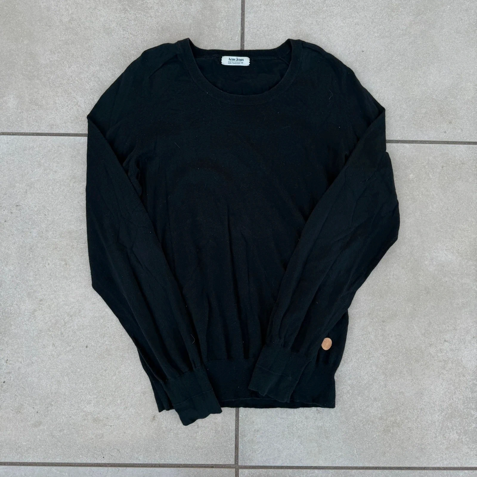 Acne Studios Bluza Sweter Czarny L Vintage Streetwear - zdjęcie 2