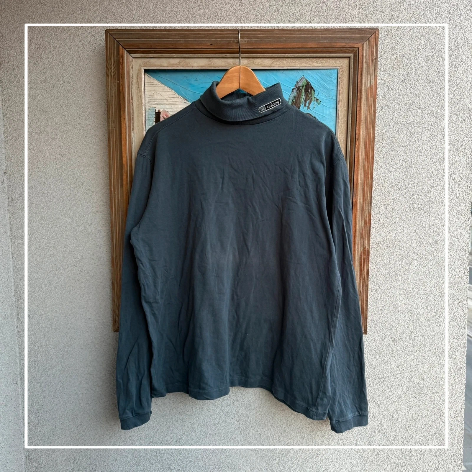 Adidas Bluza Turtleneck XL Vintage Retro Streetwear - widok ogólny przód vintage