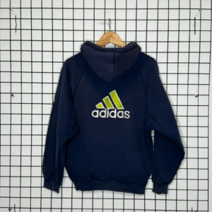 Adidas Bluza Vintage Zapinana z Logo M Streetwear - zdjęcie 2