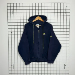 Adidas Bluza Vintage Zapinana z Logo M Streetwear - zdjęcie 3