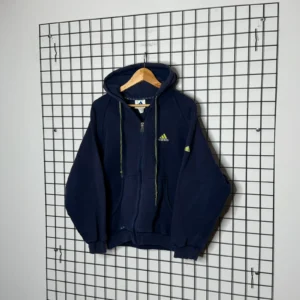 Adidas Bluza Vintage Zapinana z Logo M Streetwear - zdjęcie 4