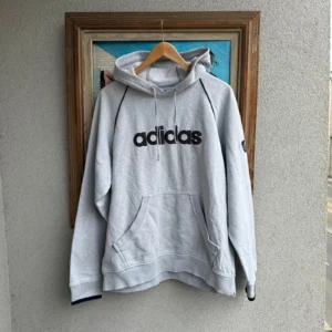 Adidas Bluza z Haftem Szara XL Vintage Streetwear - zdjęcie 2