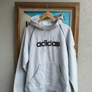 Adidas Bluza z Haftem Szara XL Vintage Streetwear - zdjęcie 3
