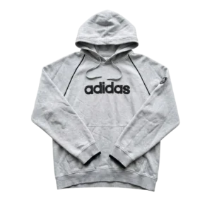 Adidas Bluza z Haftem Szara XL Vintage Streetwear - widok ogólny przód vintage
