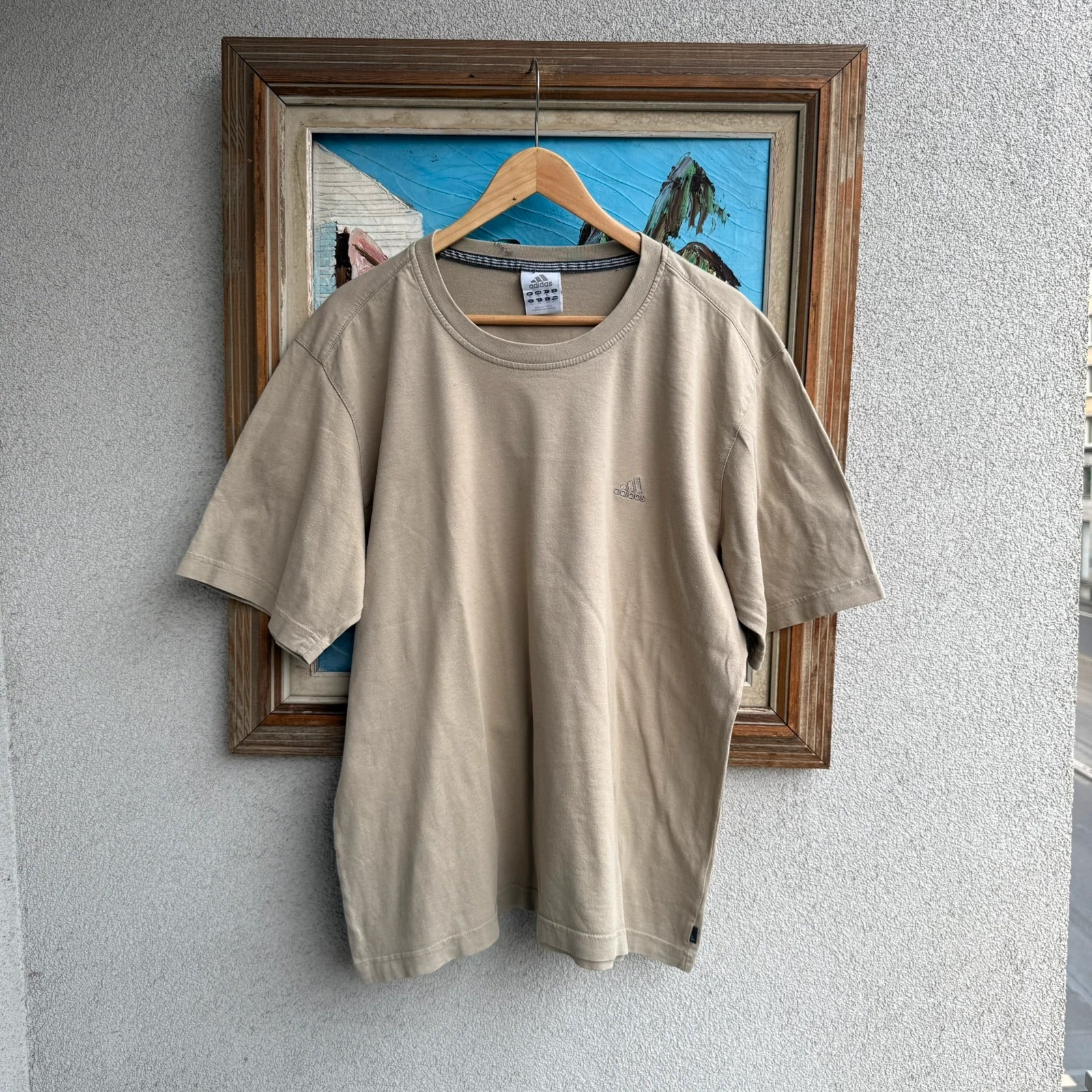 Adidas Koszulka Basic Blank XL Vintage Streetwear - widok ogólny przód vintage