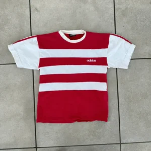 Adidas Koszulka w Paski Boxy Fit L Vintage Streetwear - zdjęcie 2