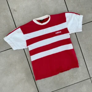Adidas Koszulka w Paski Boxy Fit L Vintage Streetwear - zdjęcie 3
