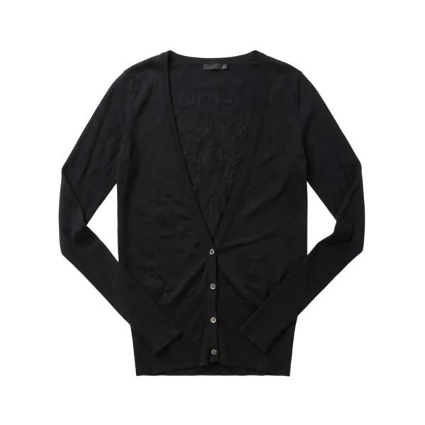 AllSaints Sweter Cardigan Wełniany M Vintage Streetwear - widok ogólny przód vintage