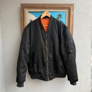 Alpha Kurtka Bomberka MA-1 L Vintage Streetwear Czarna - zdjęcie 2