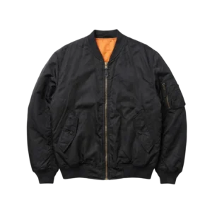 Alpha Kurtka Bomberka MA-1 L Vintage Streetwear Czarna - widok ogólny przód vintage