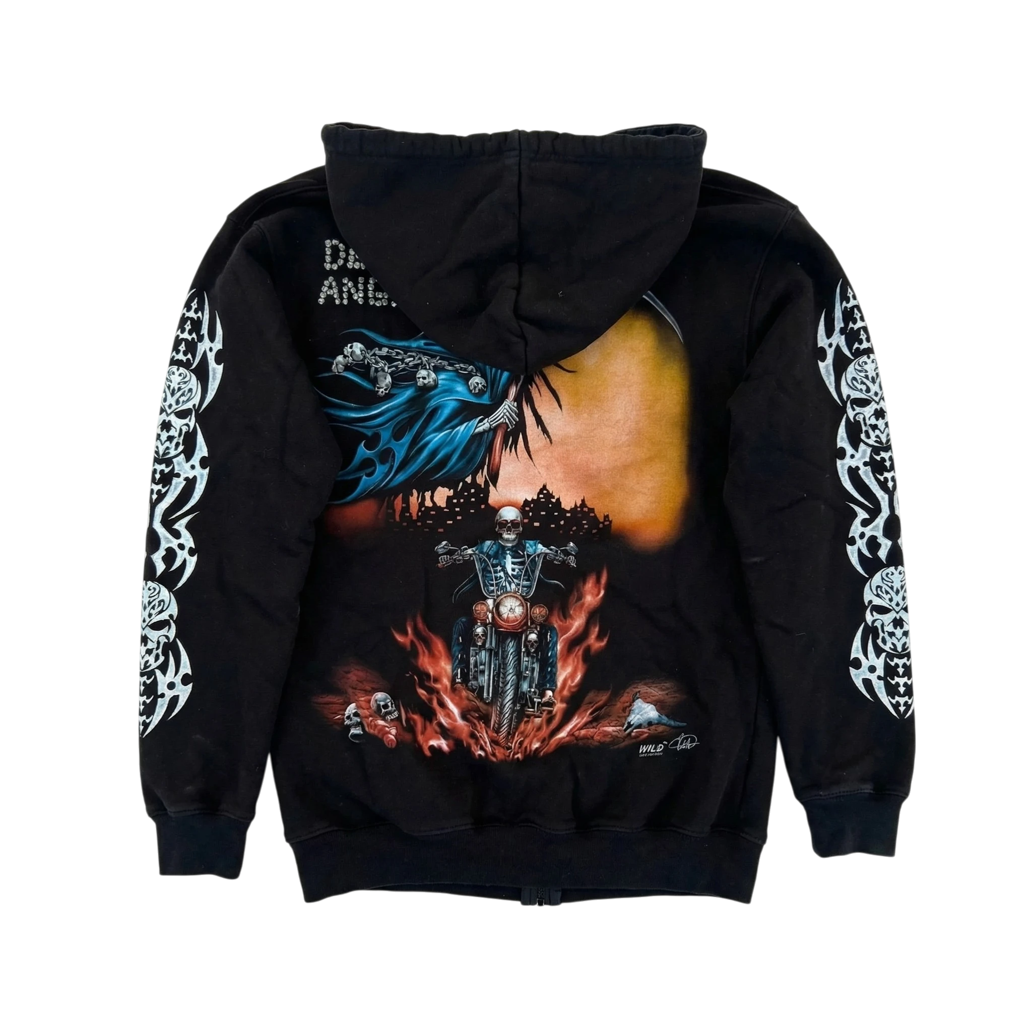Angel of Death Bluza Opium Zip Up M Vintage Streetwear - widok ogólny przód vintage