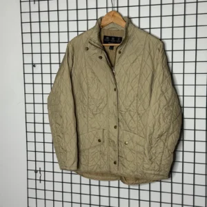 Barbour Kurtka Pikowana Beżowa XL Vintage Streetwear - zdjęcie 4