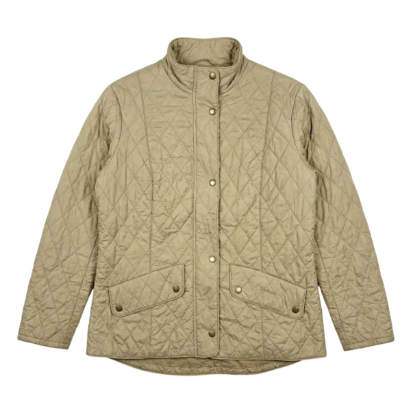 Barbour Kurtka Pikowana Beżowa XL Vintage Streetwear - widok ogólny przód vintage