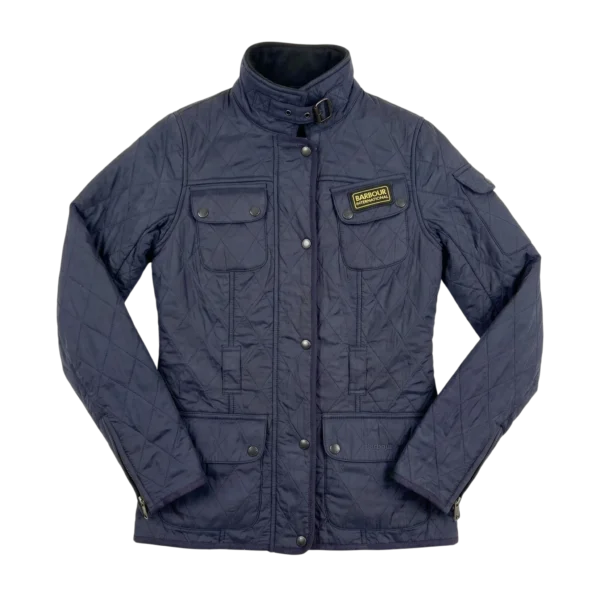 Barbour Kurtka Pikowana Damska L Vintage Streetwear - widok ogólny przód vintage