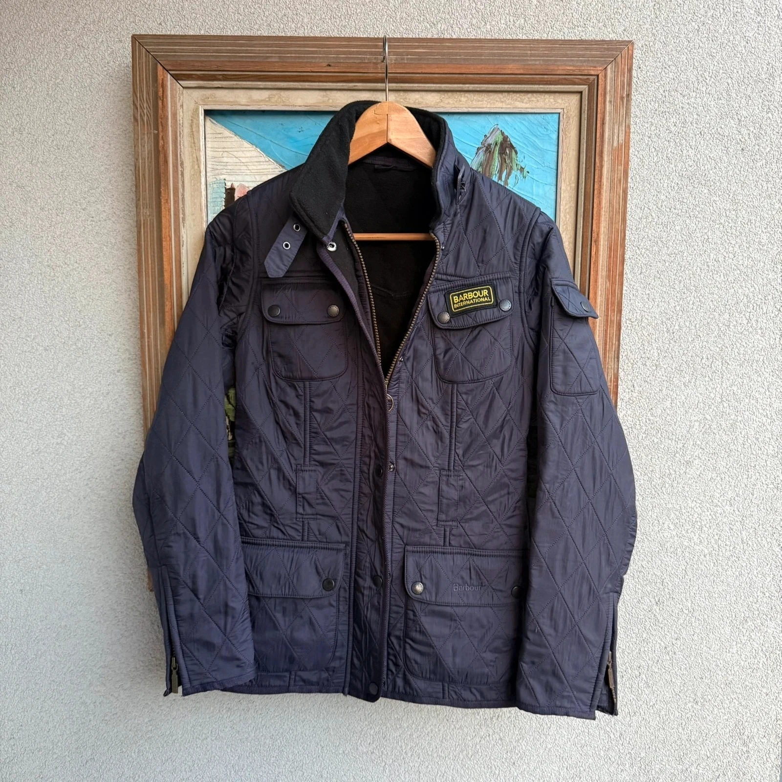 Barbour Kurtka Pikowana Damska L Vintage Streetwear - widok ogólny przód vintage