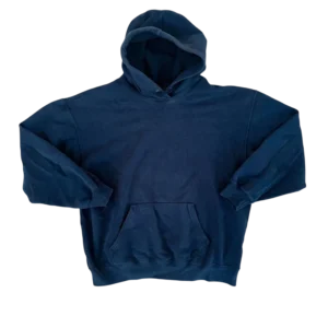 Blank Bluza z Kapturem Hoodie Granatowa XL Vintage Streetwear - widok ogólny przód vintage