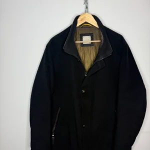 Bugatti Płaszcz Wełniany Szary L Vintage Streetwear - zdjęcie 4