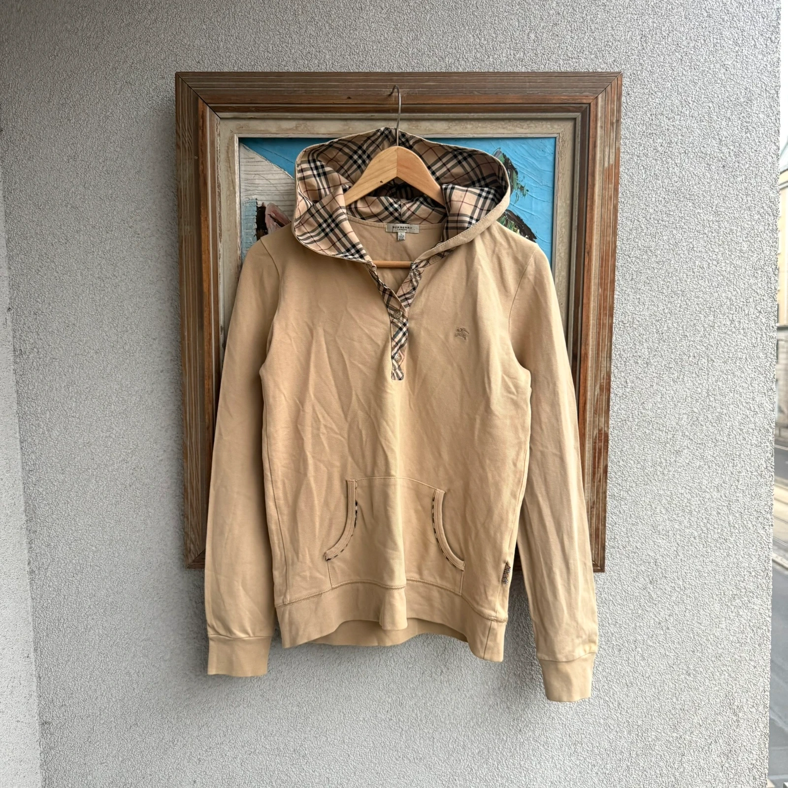 Burberry Bluza Nova Check XL Vintage Streetwear - widok ogólny przód vintage