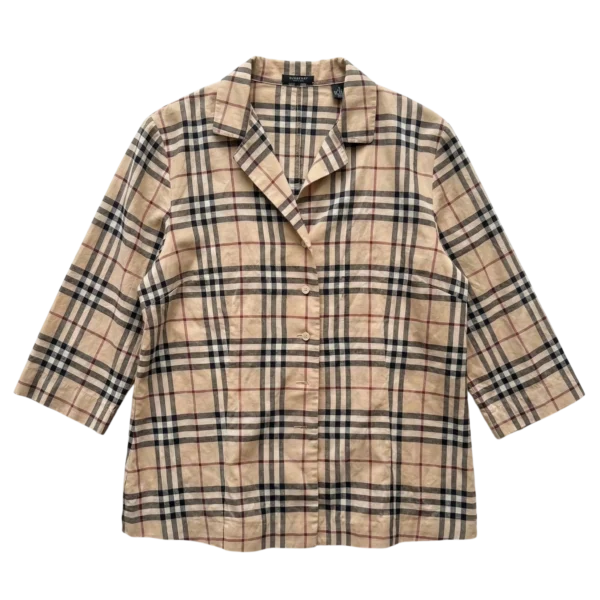 Burberry Koszula Nova Check L Vintage Retro Streetwear - widok ogólny przód vintage