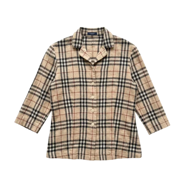 Burberry Koszula Nova Check L Vintage Streetwear Retro - widok ogólny przód vintage