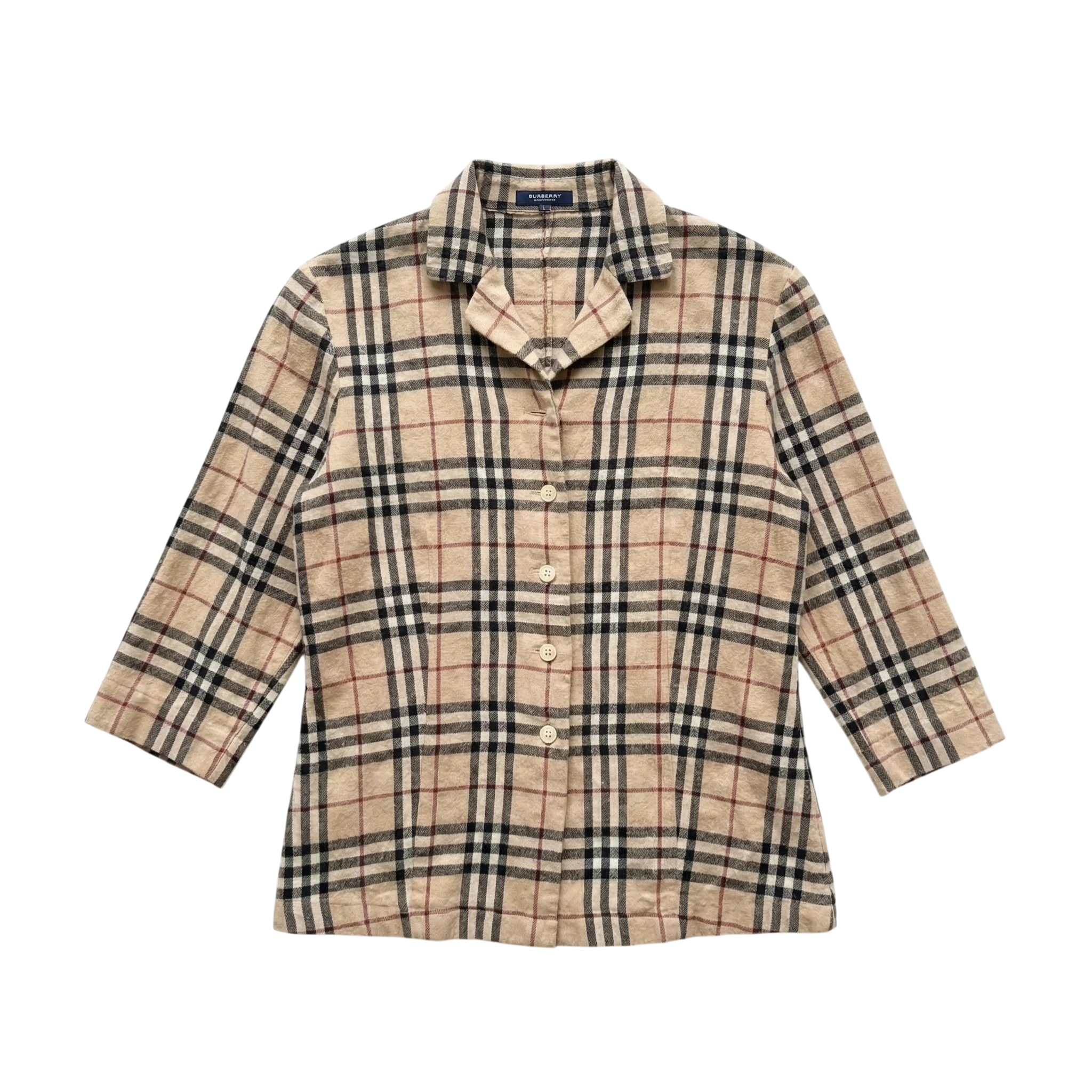 Burberry Koszula Nova Check L Vintage Streetwear Retro - widok ogólny przód vintage
