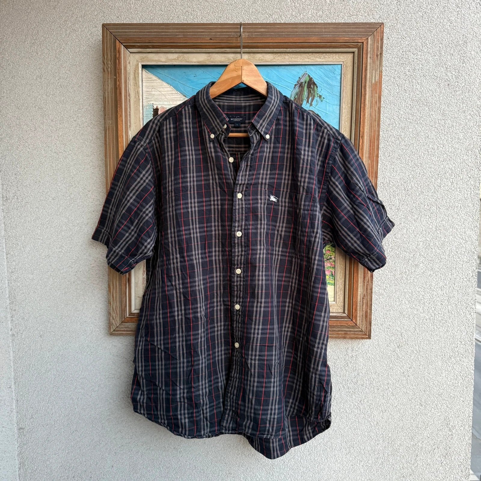 Burberry Koszula w Kratę Nova Check XL Vintage Streetwear - widok ogólny przód vintage