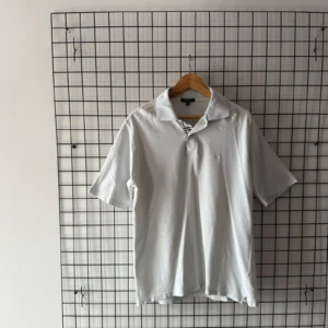Burberry Koszulka Polo Biała XXL Vintage Retro Streetwear - zdjęcie 3