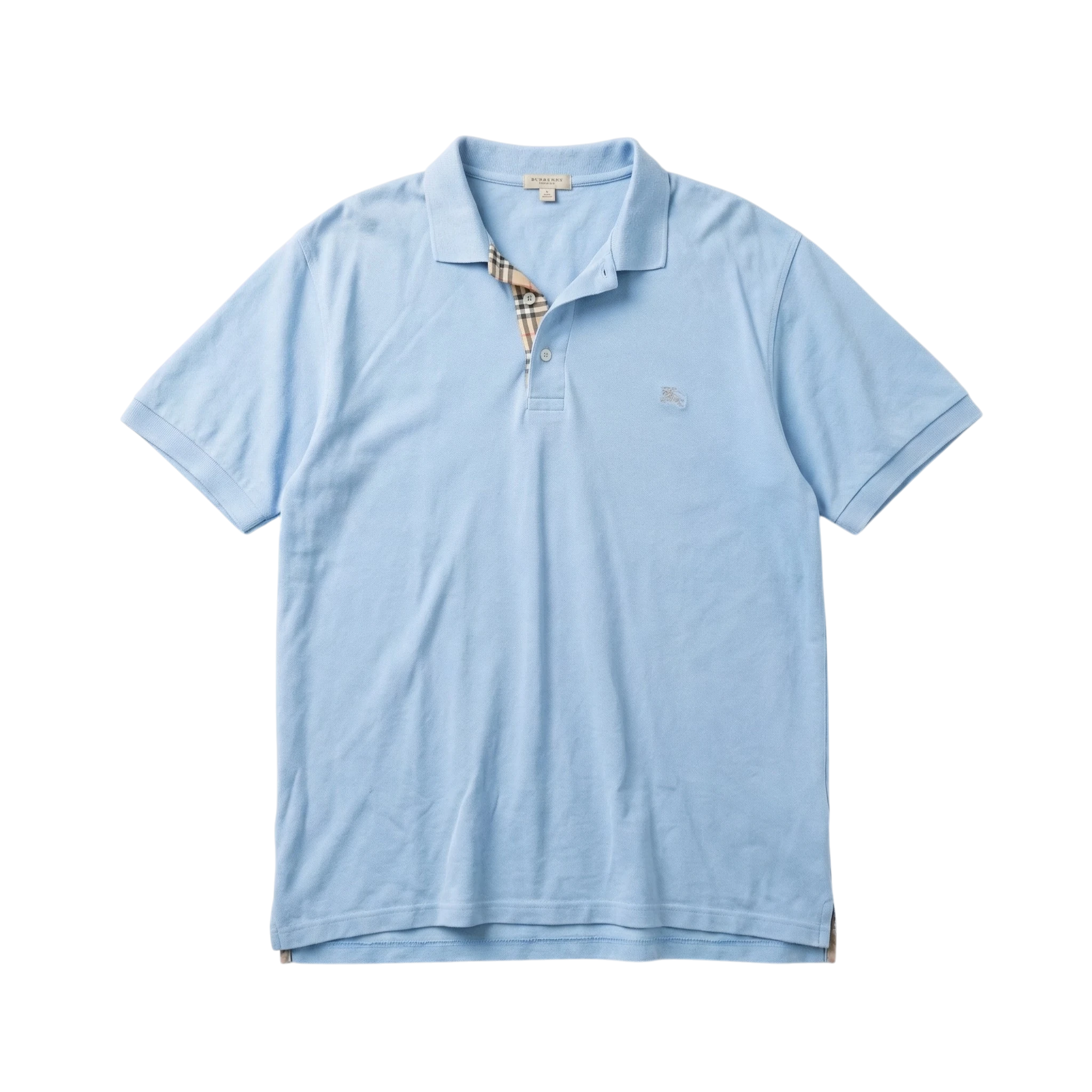 Burberry Koszulka Polo Haft Nova Check XXXL Vintage Streetwear - widok ogólny przód vintage