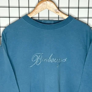 Burberrys Bluza Crewneck Duże Logo Niebieska XL Vintage - zdjęcie 4